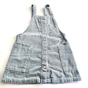 Zara girls light blue corduroy overalls dress size 2/3